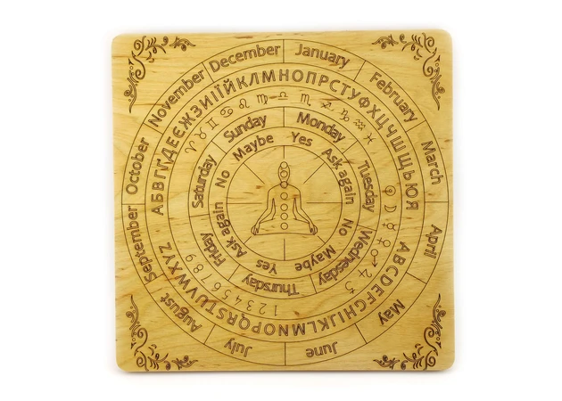Фото 1 - Table for working with a pendulum Classic in English, light (26x26x0.8cm)
