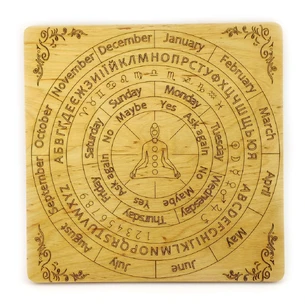 Table for working with a pendulum Classic in English, light (26x26x0.8cm)