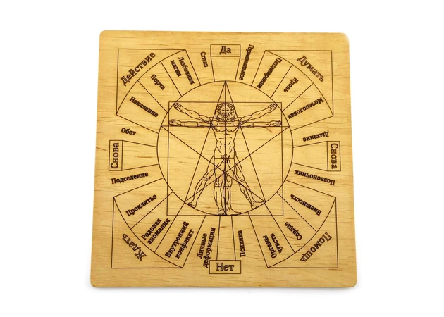 Фото 1 - Table for working with a pendulum Magical actions of the world (18x18x0.4 cm)