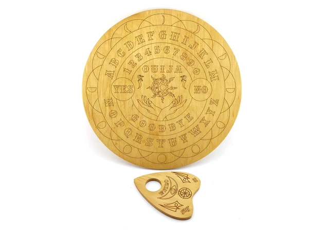 Фото 2 - Спіритична дошка OUIJA(d=36,5см×0,8см) кругла, покрита лляною олією з бджолиним воском.
