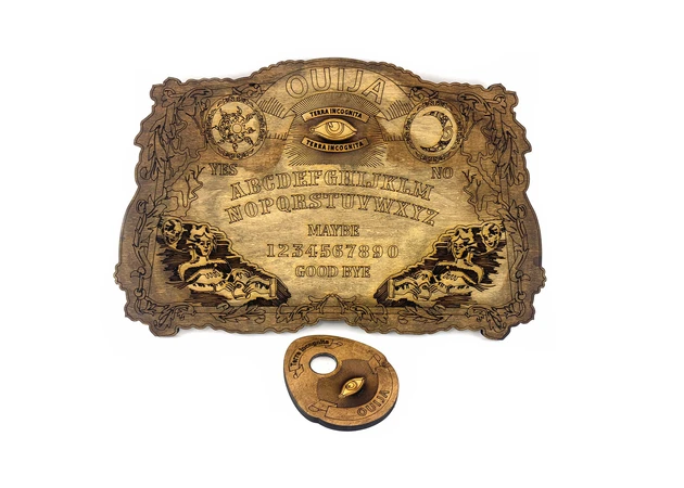 Фото 1 - Спіритична дошка OUIJA Антична англійською мовою (49,5×29×0,8см), указка з лупою