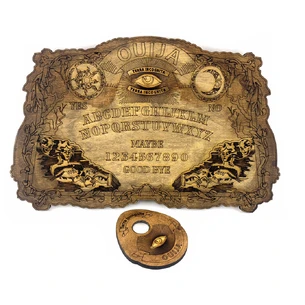 Спиритическая доска OUIJA Античная на английском языке (49,5×29×0,8см), указка с лупой