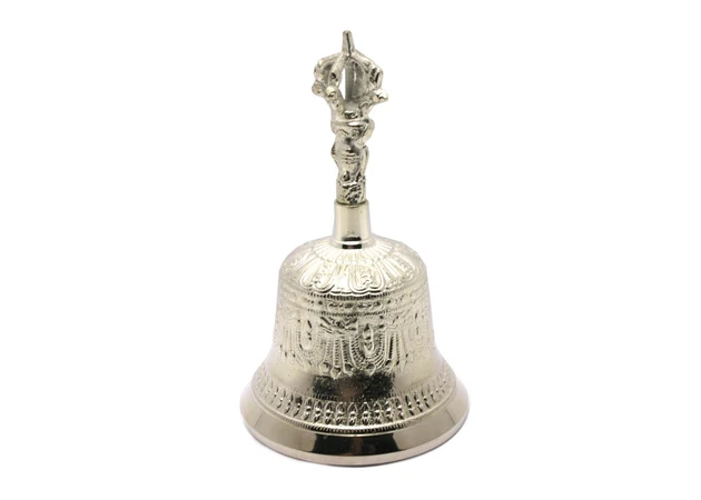 Фото 1 - Silver-plated bronze chakra bell (d-9.5 h-15.5 cm)
