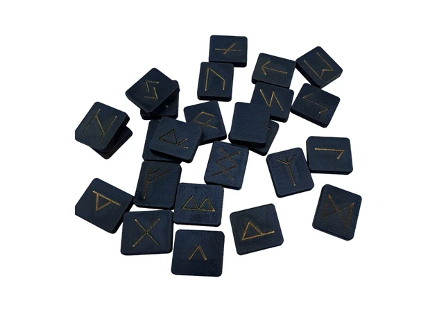 Фото 1 - Alder runes, dark (31*27*7mm), covered with enamel.