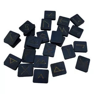 Alder runes, dark (31*27*7mm), covered with enamel.