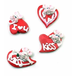 Magnet Mouse with heart (W8220)