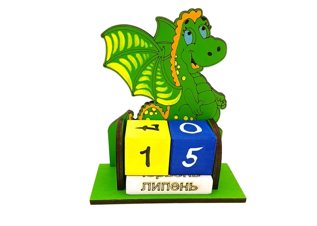 Фото 1 - Perpetual calendar with the image of the Dragon-Draconelle (165x145x60 mm)