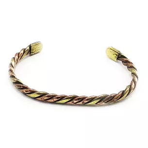 Bracelet twisted with copper and magnets (7 metals)