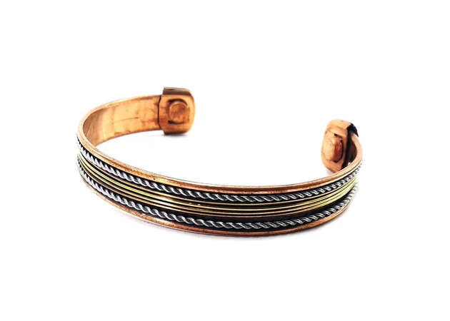 Фото 1 - Copper bracelet with Line magnets (7.5x5.5x1 cm) G