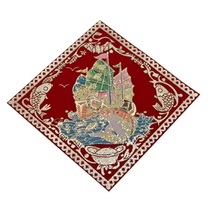 Коврик для счета денег Парусник с рыбой (17х17 см) (2 шт/уп)