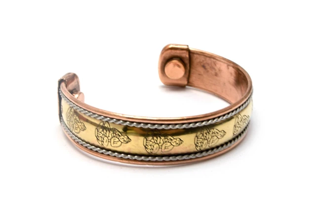 Фото 1 - Copper bracelet with Buddha magnets (№2)