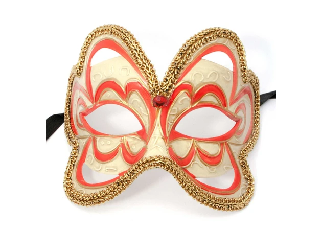 Фото 1 - Red Venetian mask (15.5x13.5x10 cm)