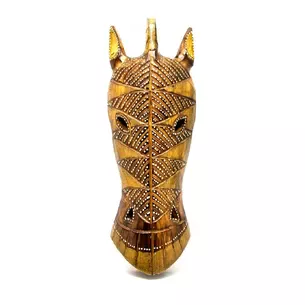 Wooden mask Zebra (9.5x4x27 cm)