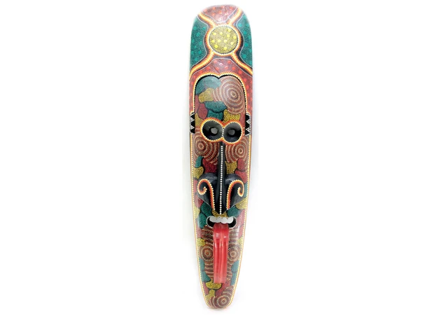 Фото 1 - Painted wooden tongue mask (100x20.5x8 cm)