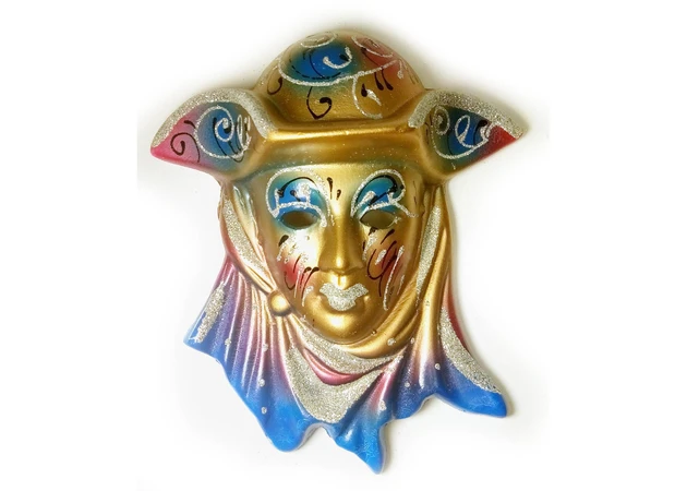 Фото 1 - Mask ceramic Venice multi-colored (12.5x11x5 cm) (pack of 6 pcs.)