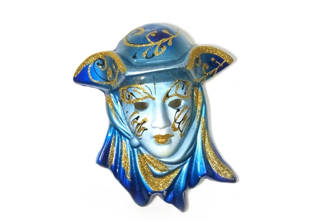 Фото 1 - Mask ceramic Venice blue (12.5x11x5 cm) (pack/6 pcs.)