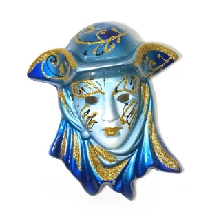Mask ceramic Venice blue (12.5x11x5 cm) (pack/6 pcs.)