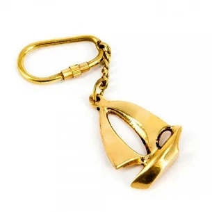 Keychain (N) Sailboat bronze (India)