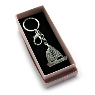Keychain with rhinestones Sailboat