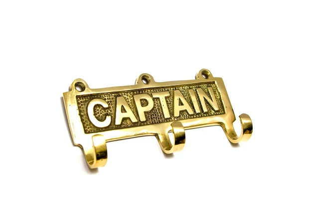 Фото 1 - Вішалка-ключниця для одягу бронза Captain (12х6х2, 5 см)