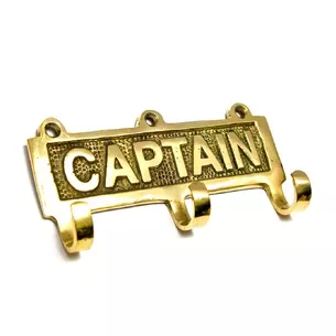 Key hanger for clothes bronze Captain (12x6x2.5 cm)