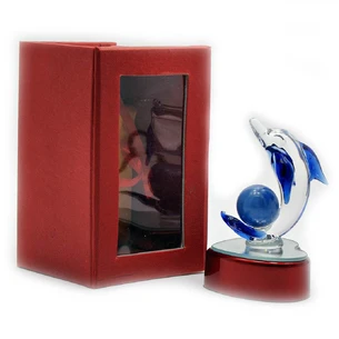 Crystal dolphin with illumination (11x6.5x6 cm)