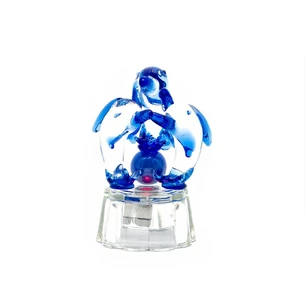 3 crystal dolphins with illumination (7.5x6x4.5 cm)
