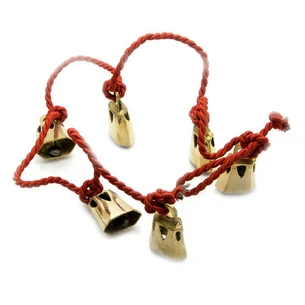 Bronze bells on a rope (6 pcs) (117 cm)