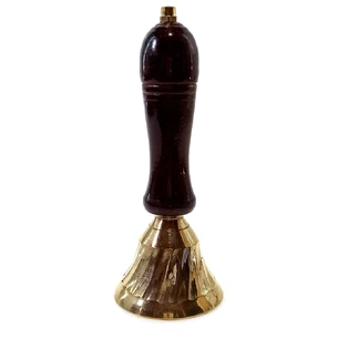 Bronze bell with a wooden handle (13x5x5 cm)
