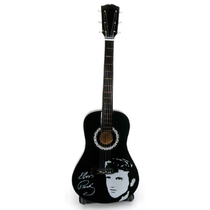 Elvis miniature wood guitar (24x8.5x2 cm)