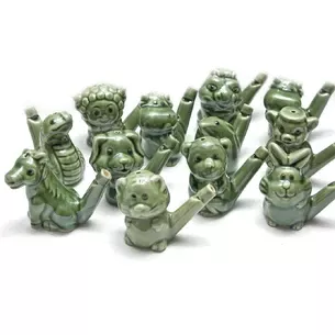 Ceramic whistles Horoscope (6.5x8x3.5 cm) (set of 12 pcs.)