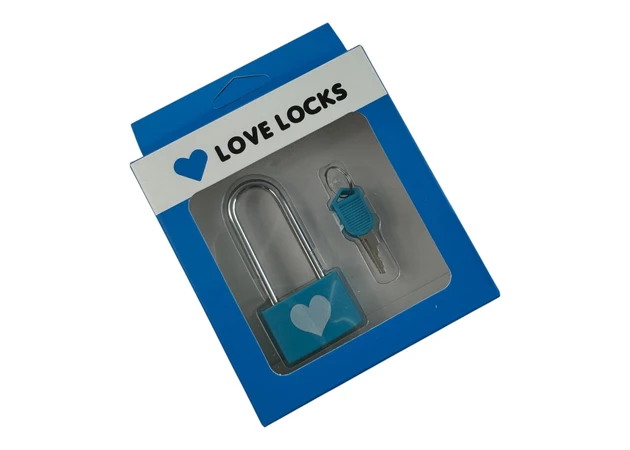 Фото 1 - Lock for lovers Turquoise Heart (7x3.3x1.1 cm).