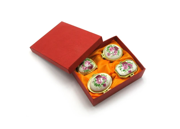 Фото 1 - Ceramic boxes (no. 4 pcs) (13.5x11x4 cm)