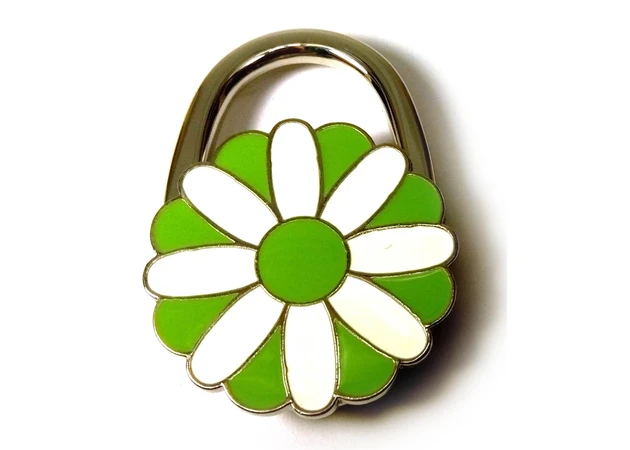 Фото 1 - Bag holder for women's handbag Flower-Lock white-green (6x4x1.5 cm)