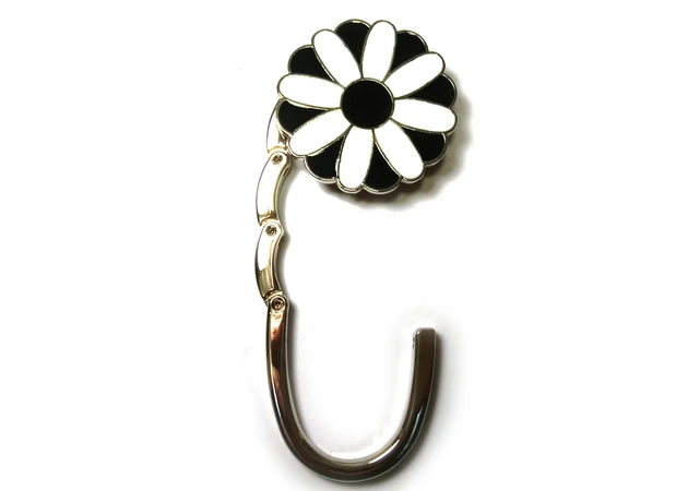 Фото 1 - Bag holder for women's handbag Flower-Lock black and white (6x4x1.5 cm)