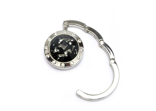 Фото 1 - Bag holder for women's handbag Crystal black and green with rhinestones