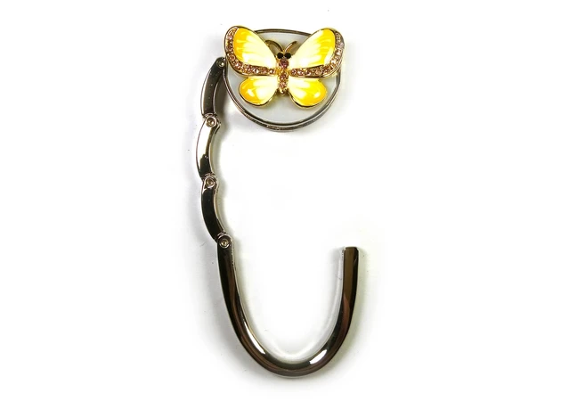 Фото 1 - Bag holder for women's handbag Butterfly-Lock white-yellow (6.5x4.5x1.5 cm)