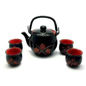 Ceramic service (kettle, 4 cups) (kettle 700 ml cups 50 ml (28x17x12)
