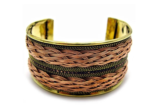 Фото 1 - Copper bracelet Pattern of weaving