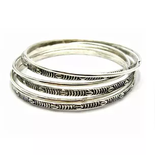 Bracelets Silver (no. 6 pcs) (d-7 cm)