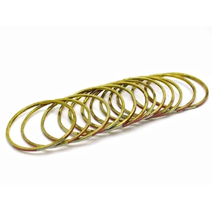 Copper bracelets with bone inserts (number 12 pcs.)