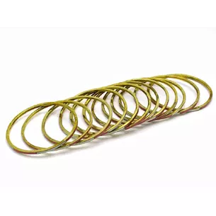 Copper bracelets with bone inserts (number 12 pcs.)