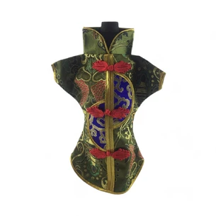 Bottle cover green Kimono (28x25 cm)