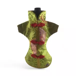 Bottle cover light green Kimono (28x25 cm)