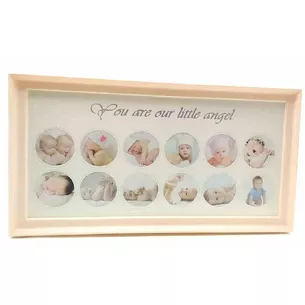 Photo frame for newborns for girls (39x20x2 cm)