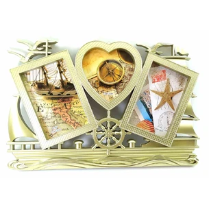 Sea photo frame for 3 photos (photo 10x15 cm 12x12 cm) (39x26x2 cm)