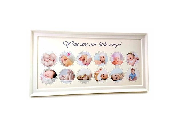 Фото 1 - Photo frame for newborns (39x20x2 cm) is white
