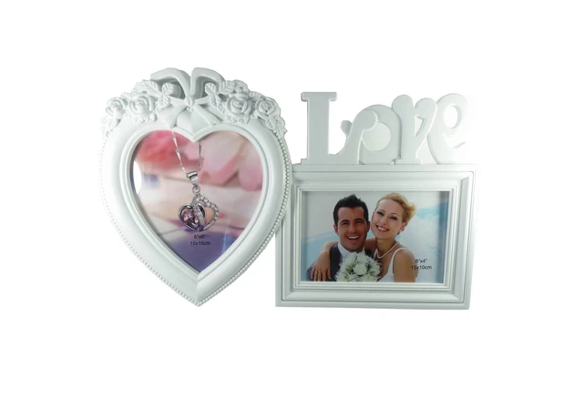 Фото 1 - Photo frame for 2 photos (photo 10x15 cm 15x15 cm) (36x12x2.5 cm)