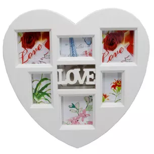 Photo frame for 6 photos (photo 10x10 cm 6.5x4.5 cm) (29.5x29.5x2 cm)