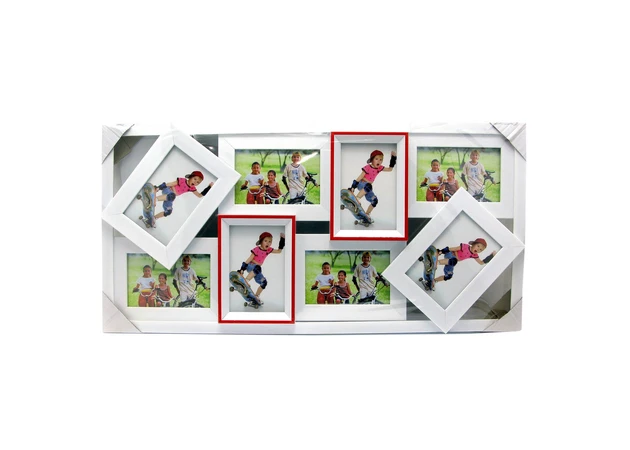 Фото 1 - Wooden photo frames (8 photos) (photo 14x9 cm) (70x35x3 cm)